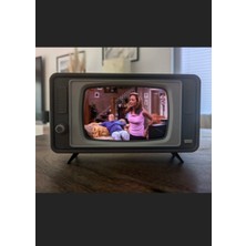 Retro Tv Tarzı Telefon Standı/telefon Tutucu/masa Üstü Mini Tv 5inc ve Aşağısı Telefonlar Içi