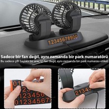 Ally F410 USB Çift Başlıklı Araç Fanı Oto Vantilatör Fan 10W 2 Kademe Hız Ayarı