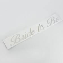Teknotrust Beyaz Bride To Be Yazılı Gelin Kuşağı, Şık ve Zarif Düğün Aksesuarı