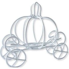 Teknotrust Beyaz Çok Renkli Saray Arabası Kutu, 1 Adet, Şık ve Eğlenceli Dekorasyon Parçası