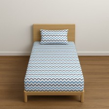 Tek Kişilik Desenli Lastikli Çarşaf Seti 90X200 cm + 1 Yastık Kılıfı 50X70