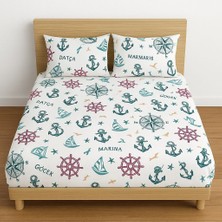 Çift Kişilik Desenli Lastikli Çarşaf Seti 160X200 cm + 2 Adet Yastık Kılıfı 50X70