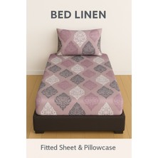 Tek Kişilik Desenli Lastikli Çarşaf Seti 120X200 cm + 1 Yastık Kılıfı 50X70