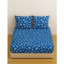 Battal Boy Desenli Lastikli Çarşaf Seti 180X200 cm + 2 Adet Yastık Kılıfı 50X70