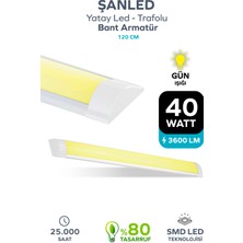 40WAT 120 cm Kristal Yatay LED Bant Armatür-Trafolu Gün Işığı 1 Adettir