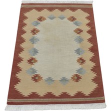 Kilim Antik El Dokuma Modern Benzersiz Pastel Yün Kilimi 0154 - Vintage - Çok Renkli