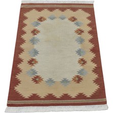 Kilim Antik El Dokuma Modern Benzersiz Pastel Yün Kilimi 0154 - Vintage - Çok Renkli