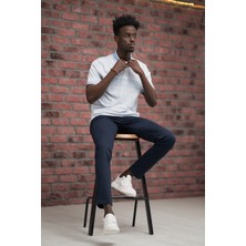 Advante Regular Fit Likralı Çizgili Polo Yaka T-Shirt