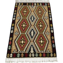 Kilim Antik El Dokuma Lüks Kula Izmir Yün Kilimi 0146 - Yeni - Çok Renkli