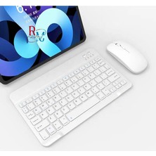 Samsung Galaxy Tab S10 Fe Plus 13.1" ile Uyumlu Standlı Kılıf Dokunmatik Kalem ve Klavye Mouse Set