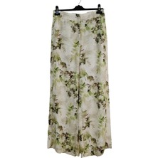 3213 Sedna Desenli Beli Lastikli Pantolon