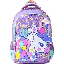 Muggle 2 Bölmeli Always Happy Unicorn Okul Sırt Çantası (MU-5812)