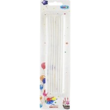 Teknotrust Uzun Beyaz Mum 8 Adet, Şık ve Zarif Dekoratif Mum Seti, Ev Dekorasyonuna Şıklık Katar.