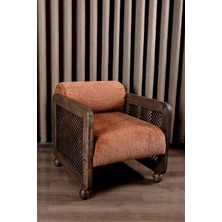 Anita Ahşap Hazeranlı Bukle Kumaş Berjer