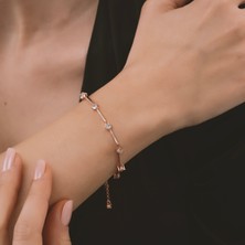 Işıltılı Rose Altın Kaplama Bileklik
