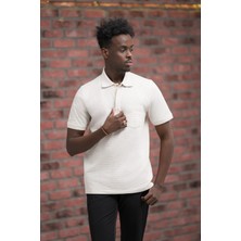 Advante Rahat Kesim Örme Dokumalı Cepli Polo Yaka T-Shirt