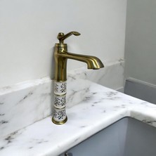 Antik Gold Çanak Lavabo Armatür Antik Gold Vintage Model Çanak Lavabo