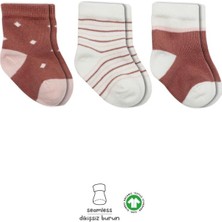 Nessiworld  Bistyle 3'lü Penye Kız Soket Çorap BS10112 Pudra