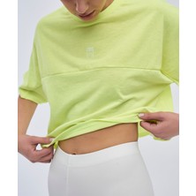 Kadın Oversize Crop Tişört