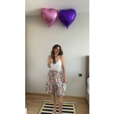 Mira Cotton Kadın Askılı V Yakalı Üst Dantel Alt Süprem Mini Elbise