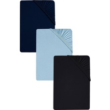 3 Adet Düz Pamuklu Tek Kişilik 120 x 200 x 30 cm Lastikli Penye Çarşaf