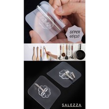 Teknotrust 5 Adet Şeffaf Kendinden Yapışkanlı Güçlü Askılar, Dayanıklı ve Pratik Kullanım