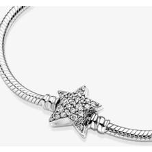 Asimetrik Yıldız Klipsli Bileklik Charm Taşıyıcı