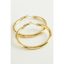 Boru Lüks Çelik Halka Küpe 5 cm