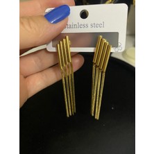 Gnr Modern Şık Sallantılı Kadın Küpe Çelik Küpe