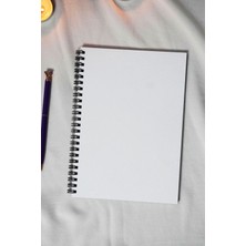 A5 Bisiklet Temalı Siyah Kraft Kapaklı Defter - Çizgisiz Defter - 60 Yaprak (120 Sayfa) 15X21 cm