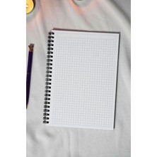 A5 Istanbul Temalı Siyah Kraft Kapaklı Defter - Kareli Defter - 60 Yaprak (120 Sayfa) 15X21 cm