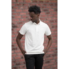 Advante Regular Fit Likralı Kendinden Desenli Polo Yaka T-Shirt