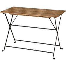 Katlanabilir Masa, Siyah-Kahverengi, 100X54X71 cm