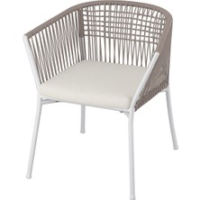 Kolçaklı Sandalye, Beyaz-Bej, Frösön-Duvholmen Bej