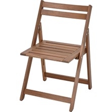 Katlanabilir Sandalye, Açık Kahverengi, Mindersiz