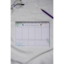 Mor Çiçek Tasarım Haftalık Planlayıcı - Tarihsiz Ajanda (A5) Planlayıcı Defter