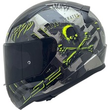 Ls2 Rapid 2 Pırates Siyah Cam Kask