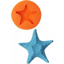 Teknotrust Turuncu Deniz Yıldızı Silikon Kalıp, Şeker, Sabun, Mum Için Eğlenceli ve Çok Amaçlı