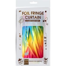 Teknotrust Turuncu Metalize Gökkuşağı Arka Plan Perdesi, Şık ve Parlak Dekoratif Ürün