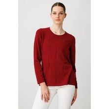 Kadın Sıfır Yaka Önü Pileli Boncuklu Ligralı Bluz V.çürüğü