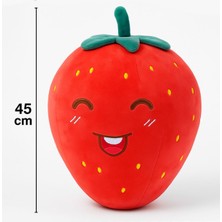 Çilek Peluş Yastık 45 cm | Çilek Peluş Oyuncak | Meyve Peluş Hediyeler