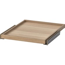 Sürgülü Raf, Ağartılmış Meşe Görünümlü, 50X58 cm