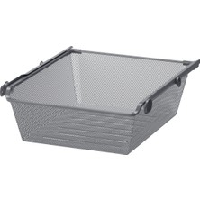 Raylı Tel Sepet, Koyu Gri, 50X58 cm