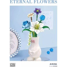 Eternal Flowers Çiçek Yapım Seti – Mavi Gül, Mor Çiçek, Papatya ve Müge (488 Parça)