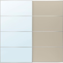 Sürgü Kapak, Aynalı Cam-Çift Taraflı Bej, 200X201 cm