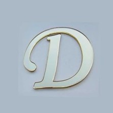 Teknotrust Parlak D Harfi Pleksi Süs 4 Cm, Şık ve Zarif Dekoratif Ürün