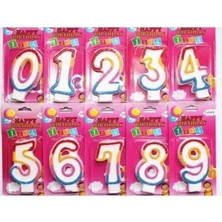 Teknotrust Beyaz Rakam Kartela Doğum Günü Mumu, Renkli ve Şık Tasarım