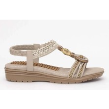 Bags Shoes Guja 25Y120-4 Kadın Comfort Taban Taşlı Sandalet