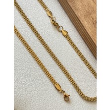 Aida Jewelss 316 L Cerrahi Çelik Altın Modeli Paslanmaz Kararmaz  Çelik Kolye