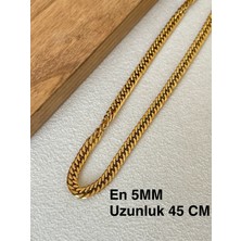 Aida Jewelss 316 L Cerrahi Çelik Burma Zincir Modeli Paslanmaz Kararmaz Çelik Kolye